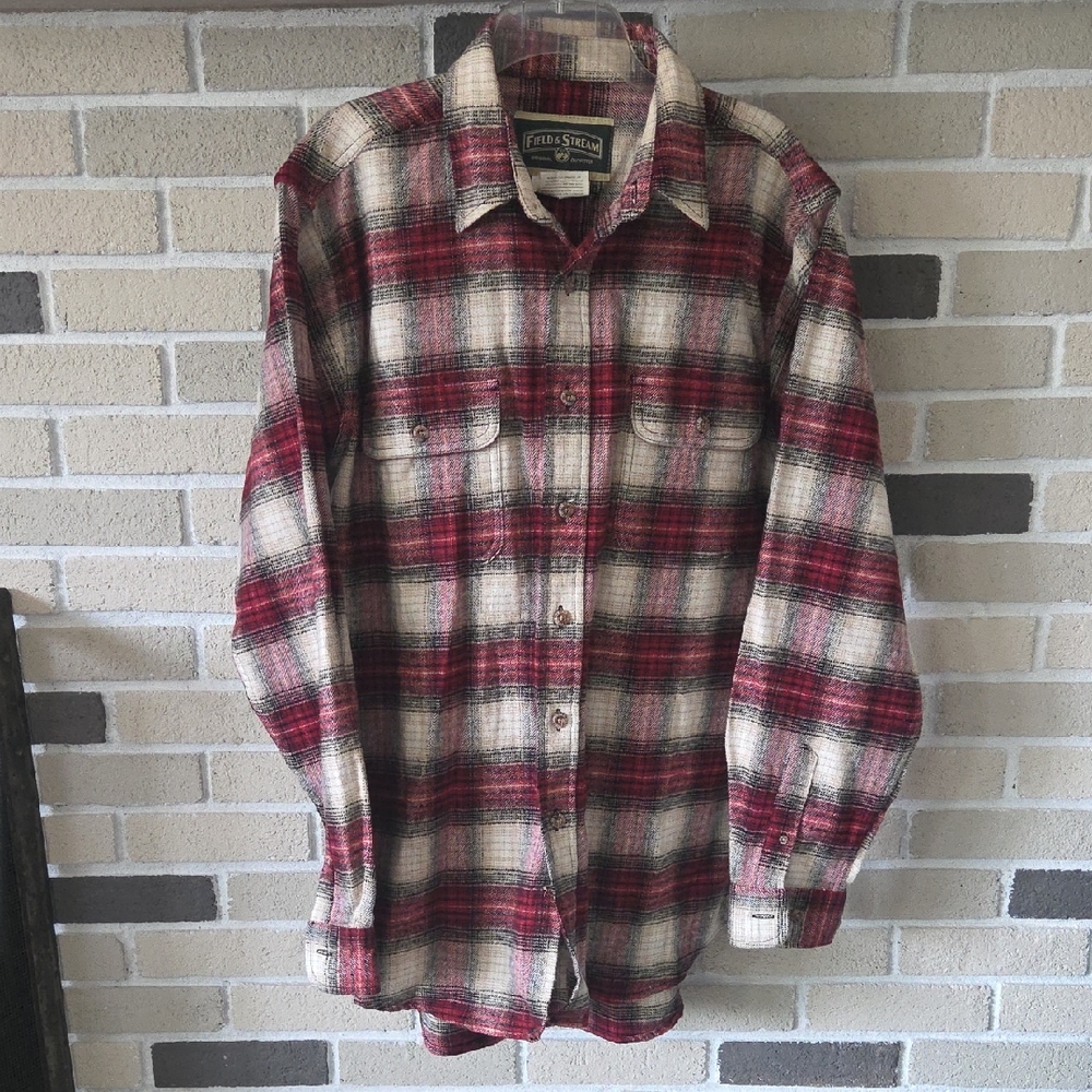 Field & Stream Men's Flannel Heavy Cotton Plaid Shirt